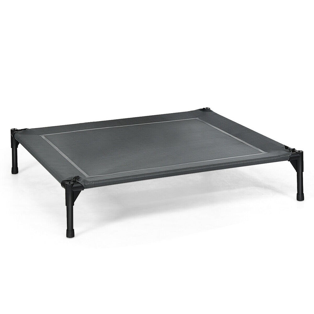 Elevated Pet Cot with Detachable Canopy Shade & Sturdy Steel Frame-L