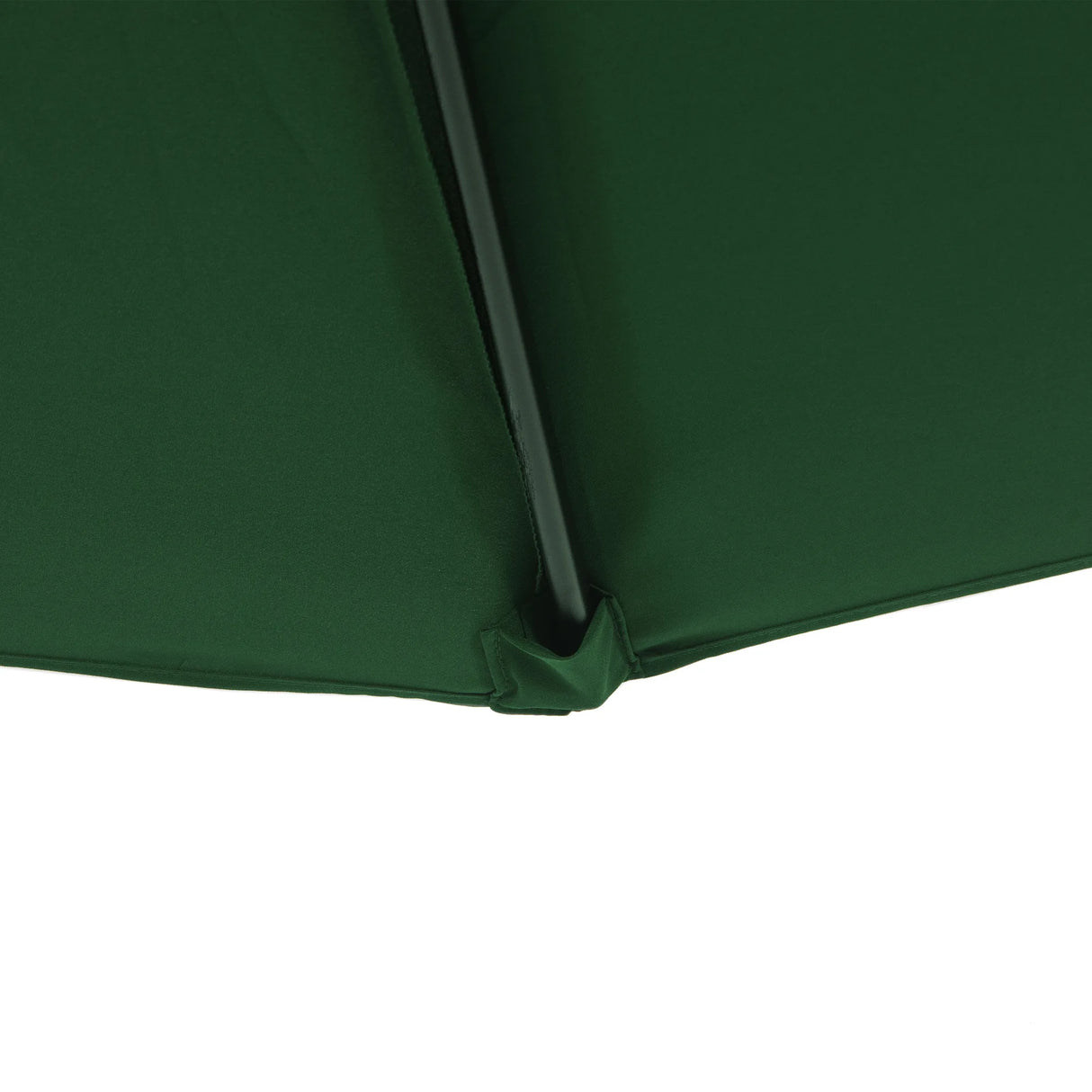 Outsunny 3(m) Half Parasol, Semi Round Umbrella with Metal Frame, Crank Handle for Balcony, Garden, Green