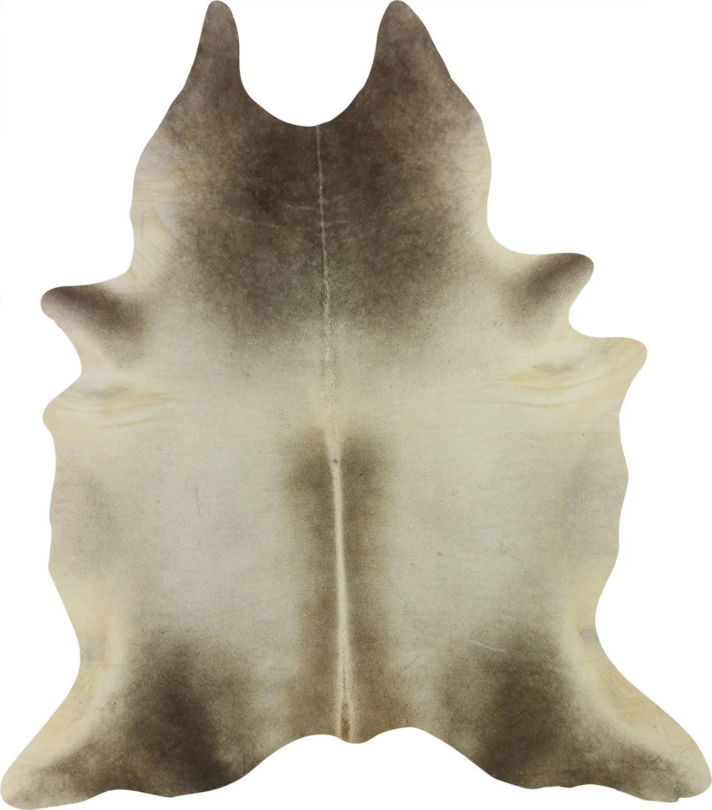 COWHIDE MEDIUM BEIGE GREY 2.5-3.4M - 220cm 201cm