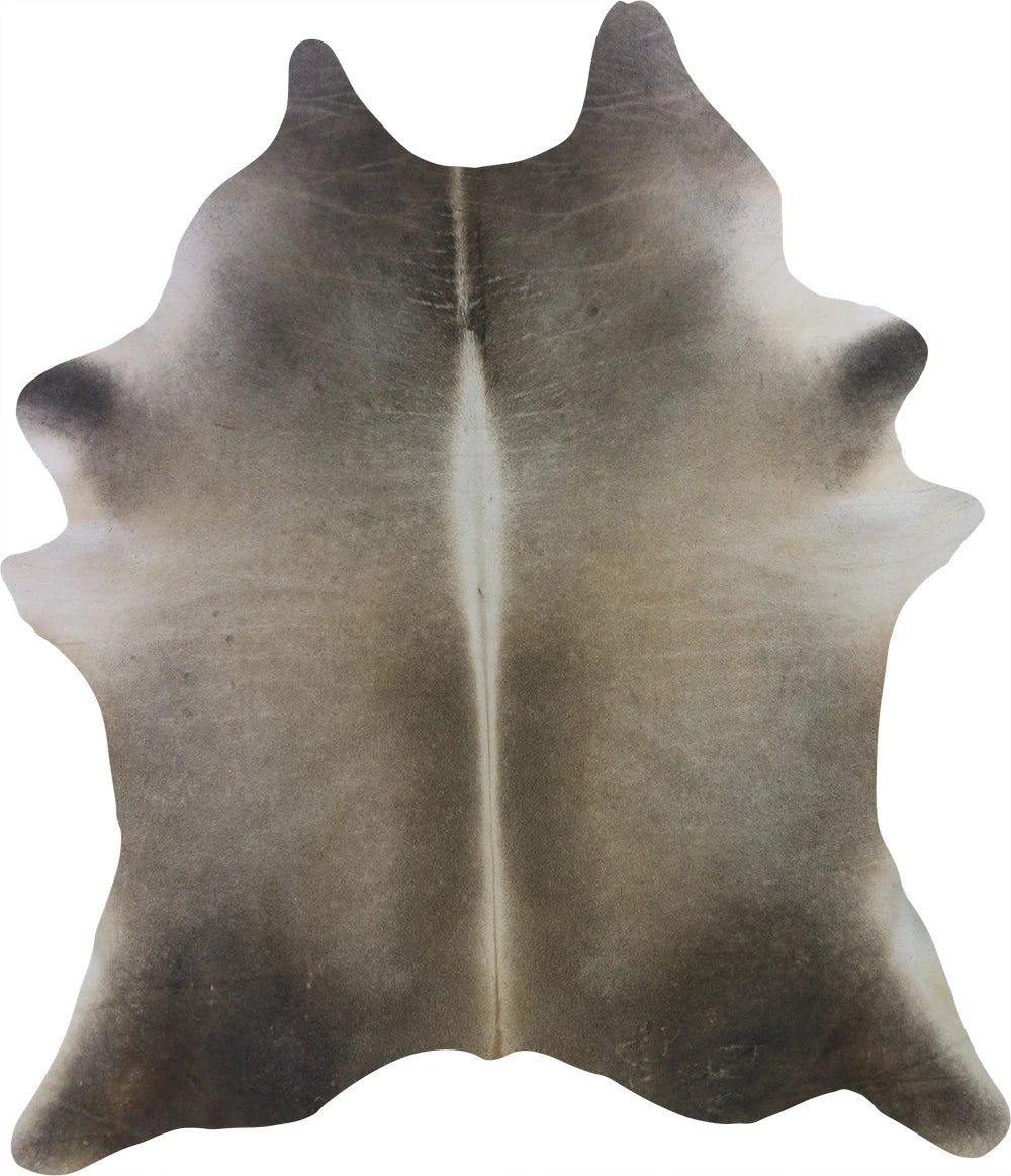 COWHIDE LARGE BEIGE GREY 3.5-3.9M - 226cm 202cm