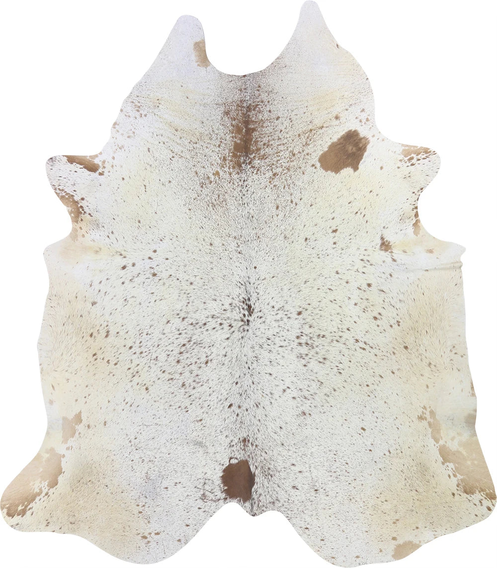 COWHIDE LARGE BROWN & WHITE SPECKLED 3.5-3.99M - 229cm 202cm