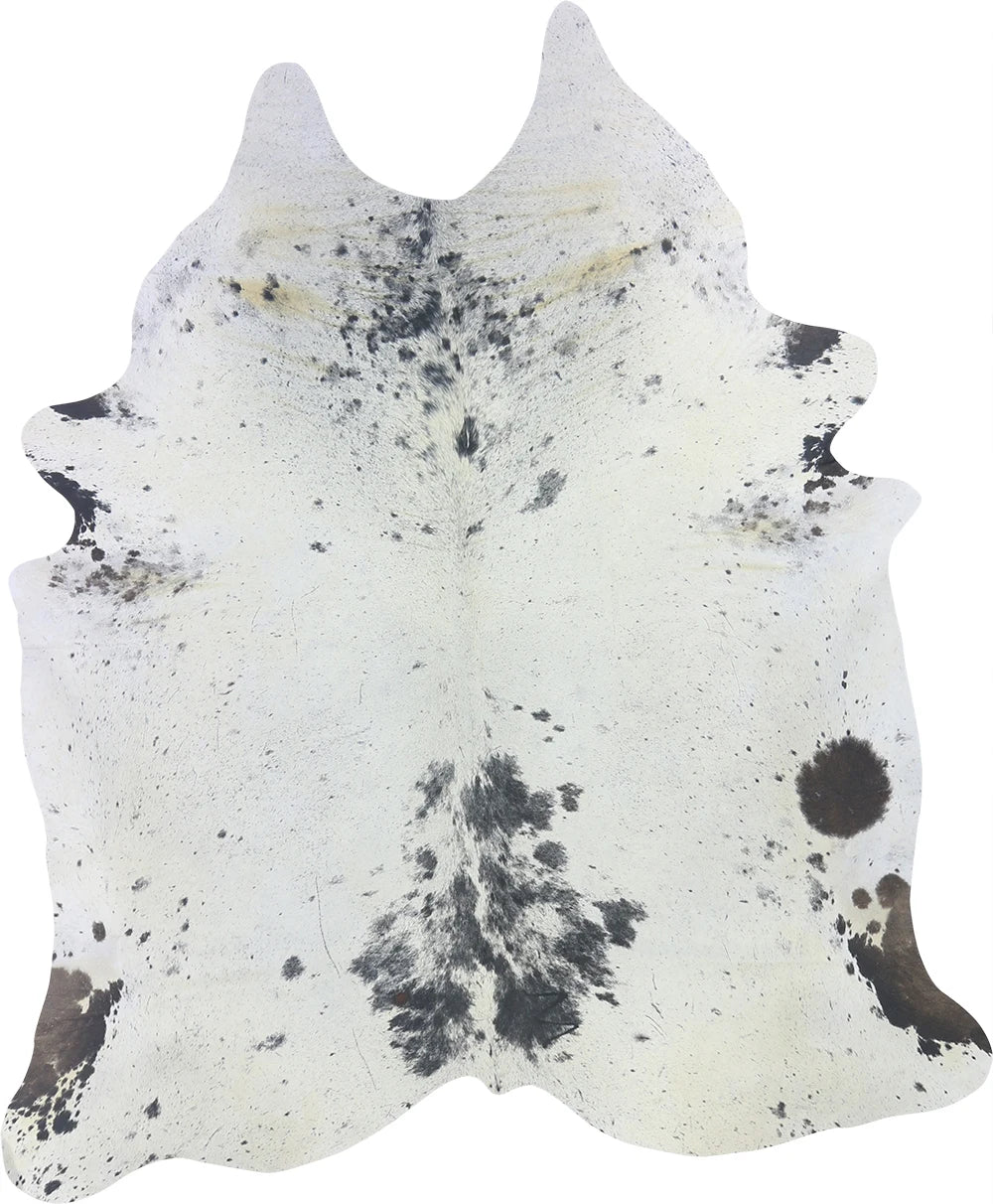 COWHIDE LARGE BROWN & WHITE SPECKLED 3.5-3.99M - 229cm 195cm