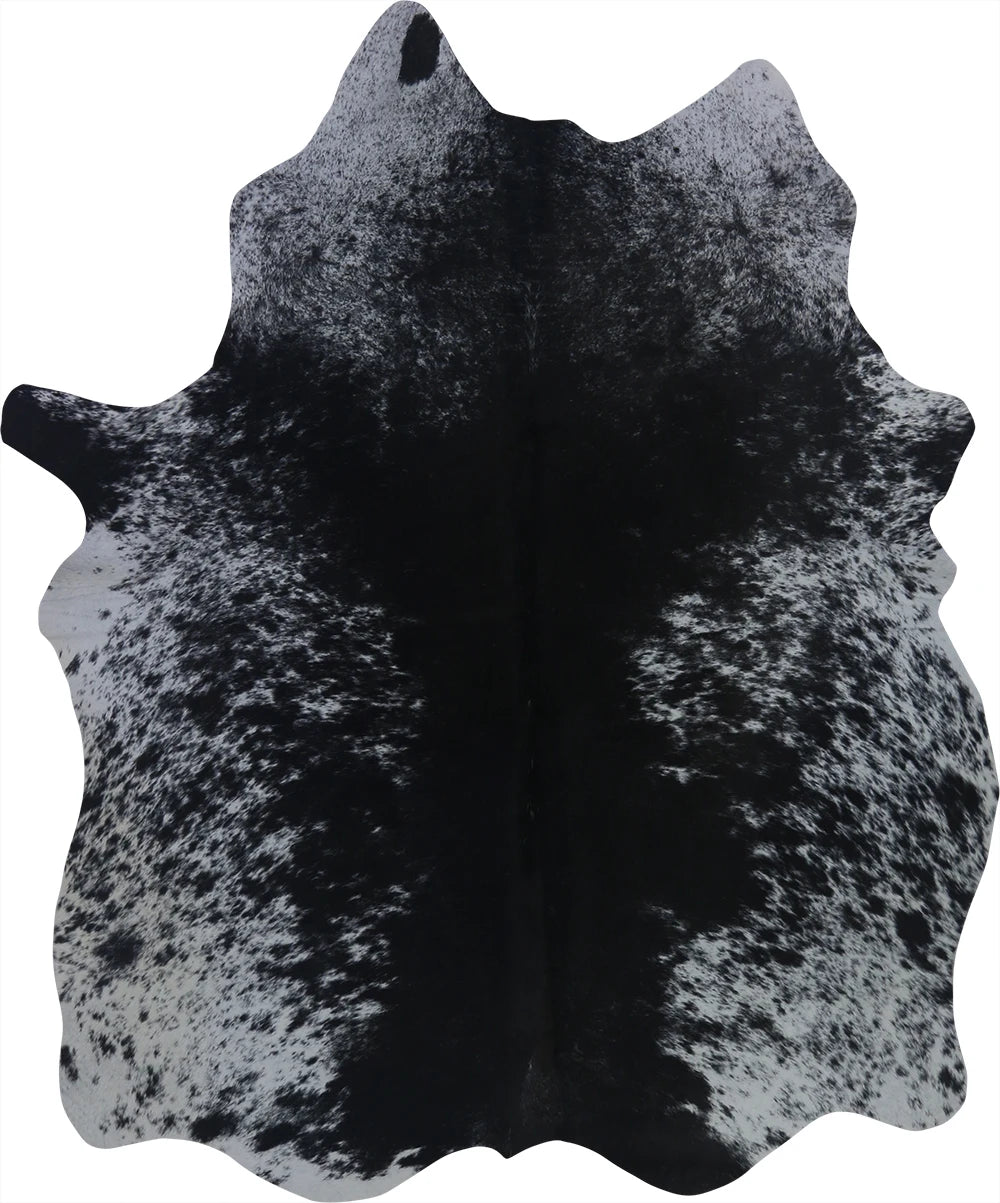 COWHIDE MEDIUM BLACK & WHITE SPECKLED 2.5-3.4M - 189cm 153cm
