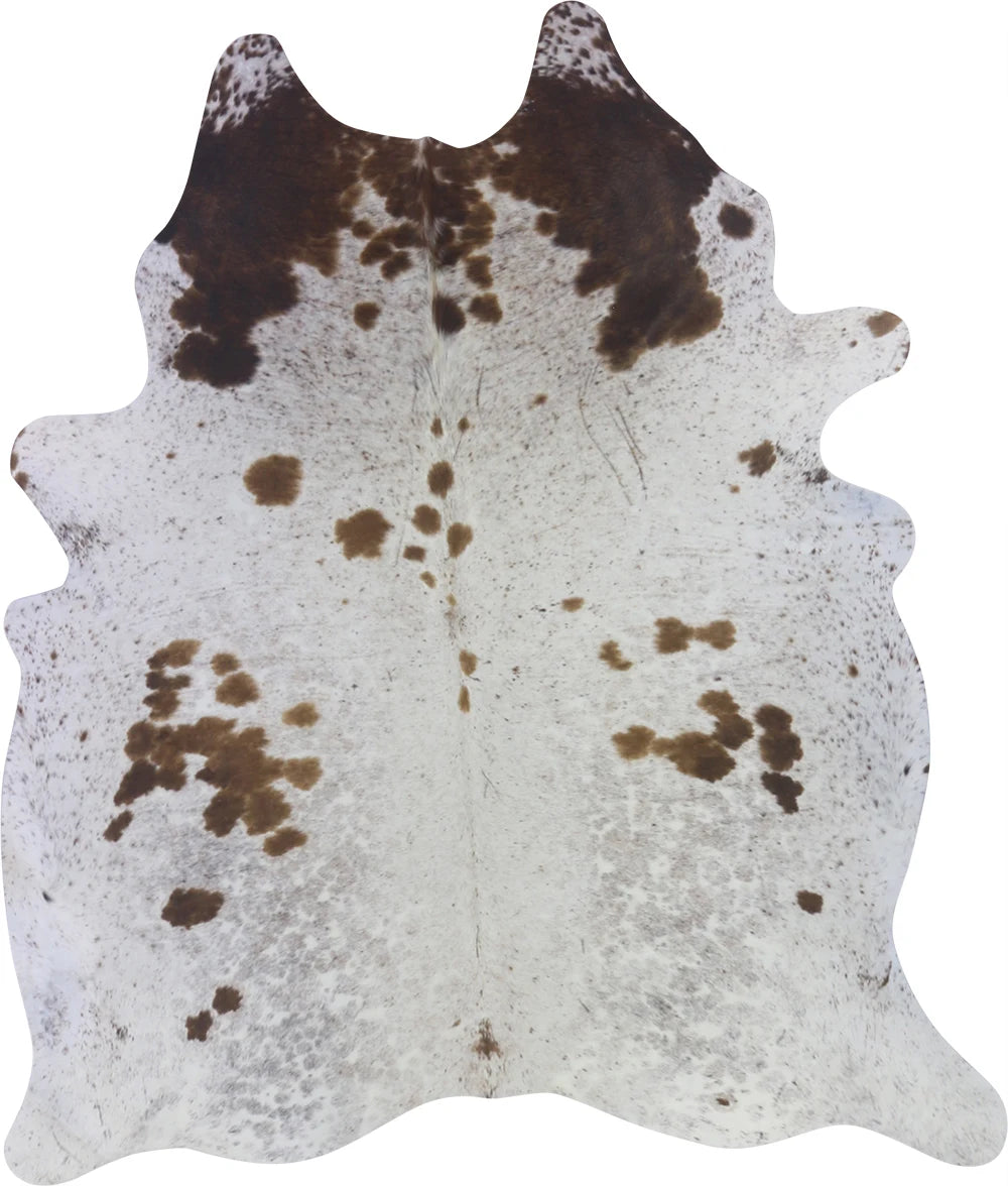 COWHIDE MEDIUM BROWN & WHITE SPECKLED 2.5-3.4M - 200cm 175cm