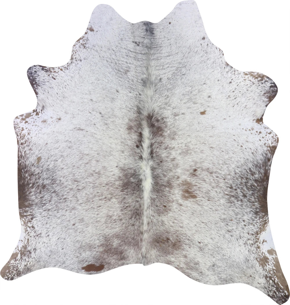 COWHIDE MEDIUM BROWN & WHITE SPECKLED 2.5-3.4M - 187cm 190cm