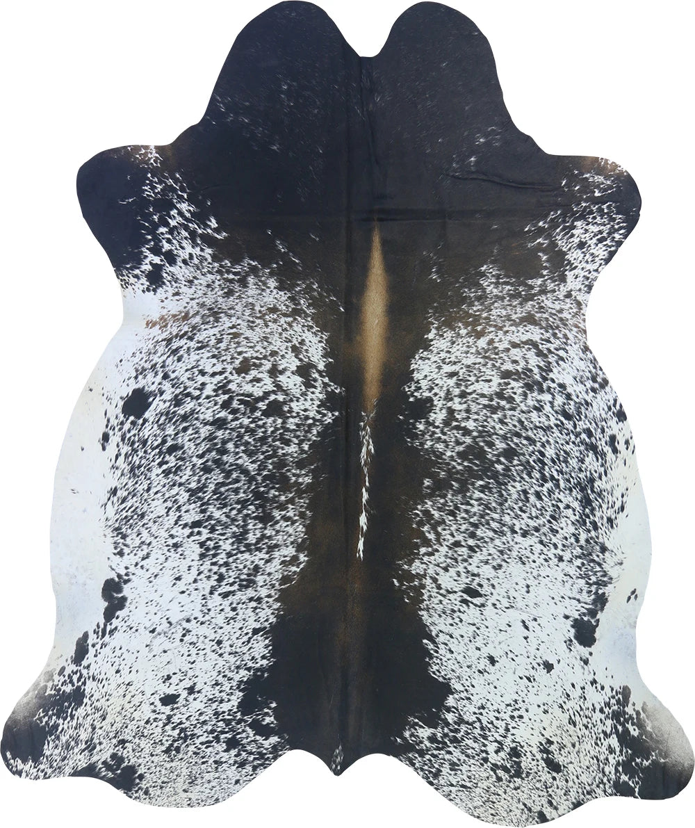 COWHIDE LARGE BLACK & WHITE SPECKLED 3.5-3.9M - 245cm 207cm