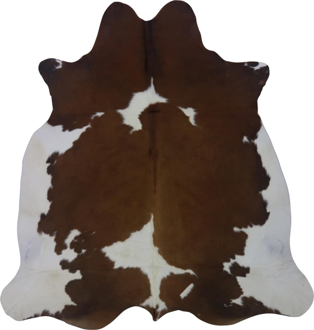 COWHIDE MEDIUM BROWN & WHITE SPECIAL 2.5-3.4M - 217cm 208cm