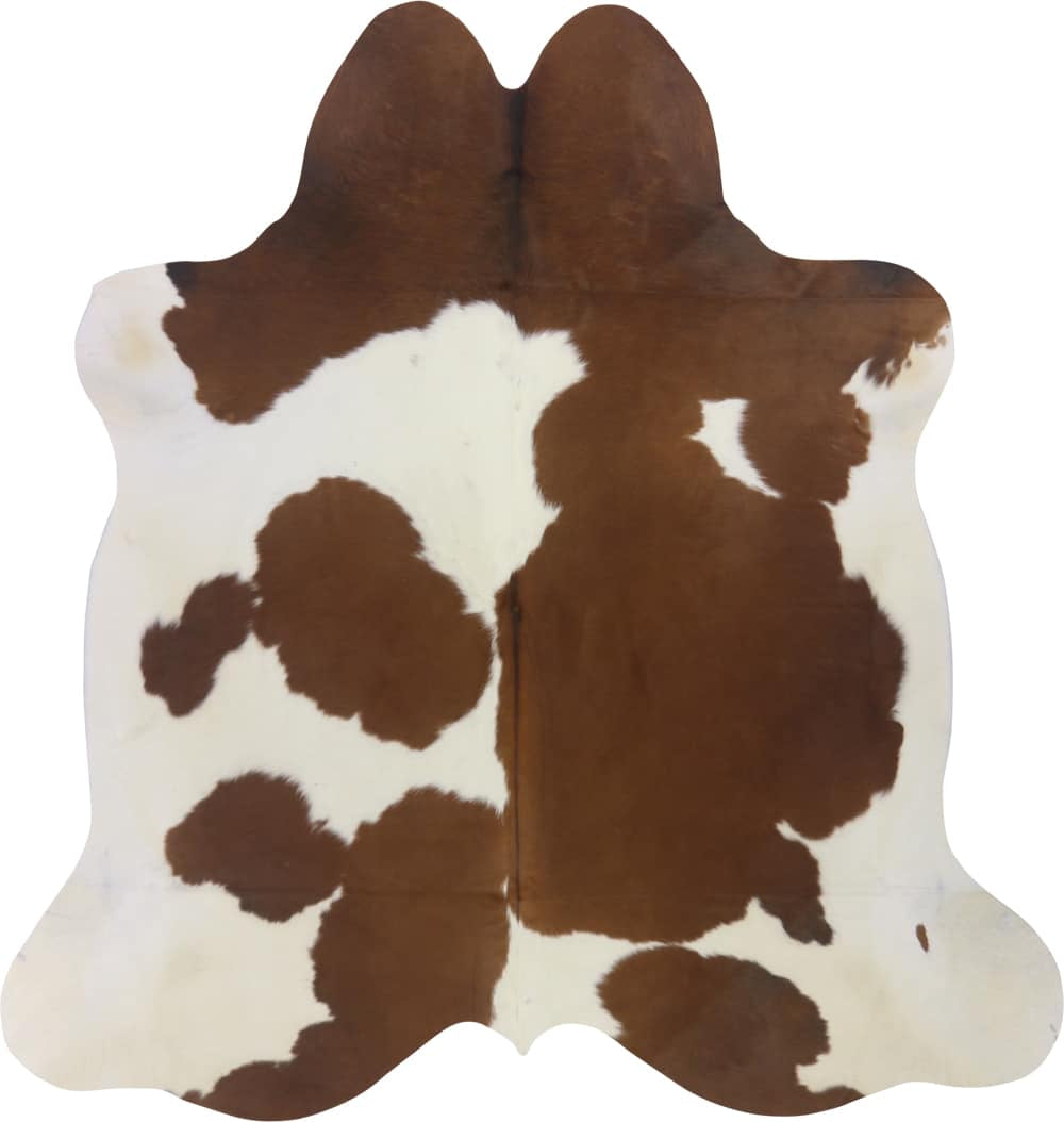 COWHIDE MEDIUM BROWN & WHITE SPECIAL 2.5-3.4M - 206cm 194cm