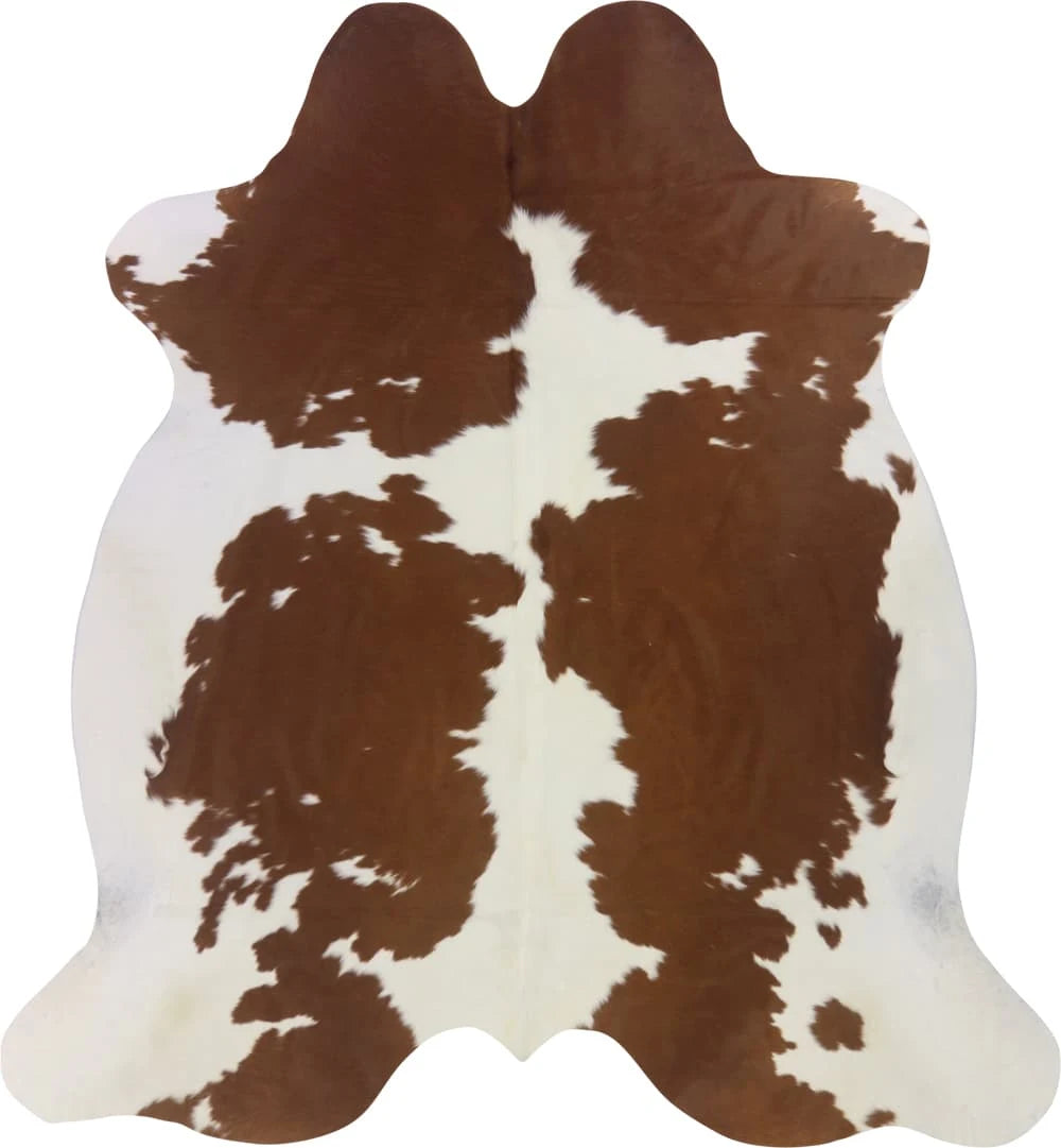 COWHIDE MEDIUM BROWN & WHITE SPECIAL 2.5-3.4M - 214cm 196cm