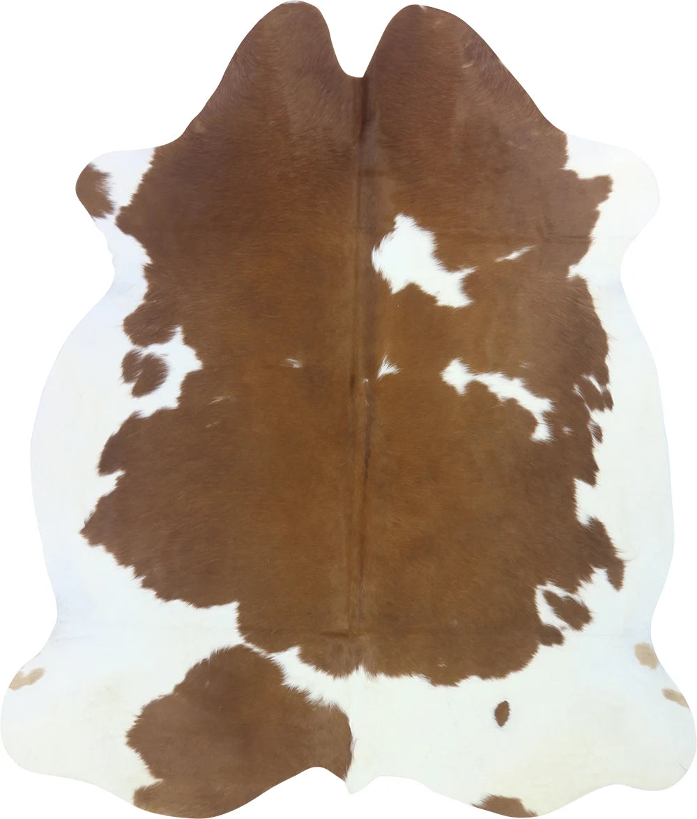 COWHIDE LARGE BROWN & WHITE SPECIAL 3.5-3.9M - 228cm 194cm