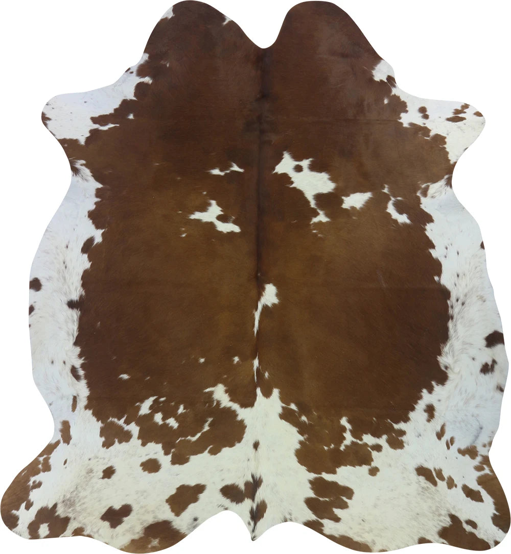 COWHIDE LARGE BROWN & WHITE SPECIAL 3.5-3.9M - 219cm 200cm