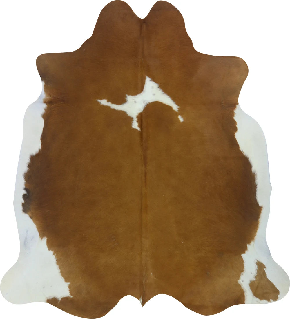 COWHIDE LARGE BROWN & WHITE SPECIAL 3.5-3.9M - 214cm 195cm