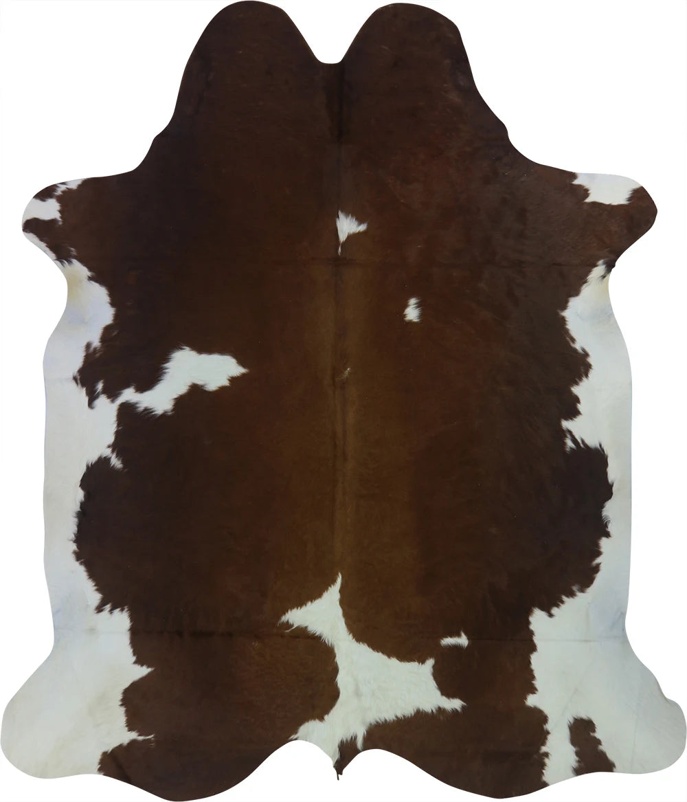 COWHIDE LARGE BROWN & WHITE SPECIAL 3.5-3.9M - 238cm 204cm
