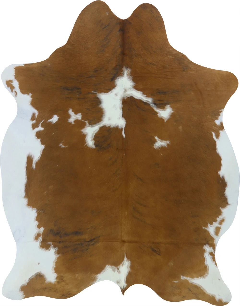 COWHIDE MEDIUM BROWN & WHITE SPECIAL 2.5-3.4M - 200cm 154cm