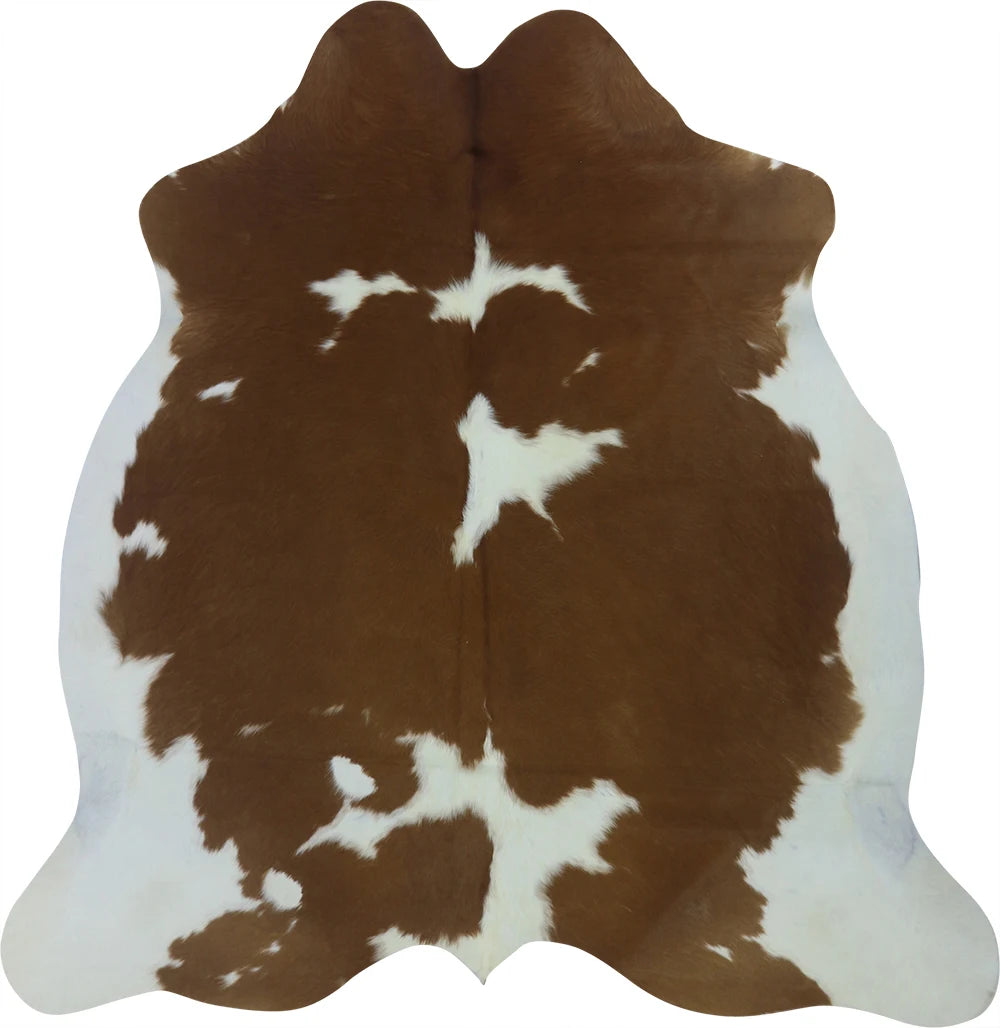 COWHIDE MEDIUM BROWN & WHITE SPECIAL 2.5-3.4M - 197cm 193cm
