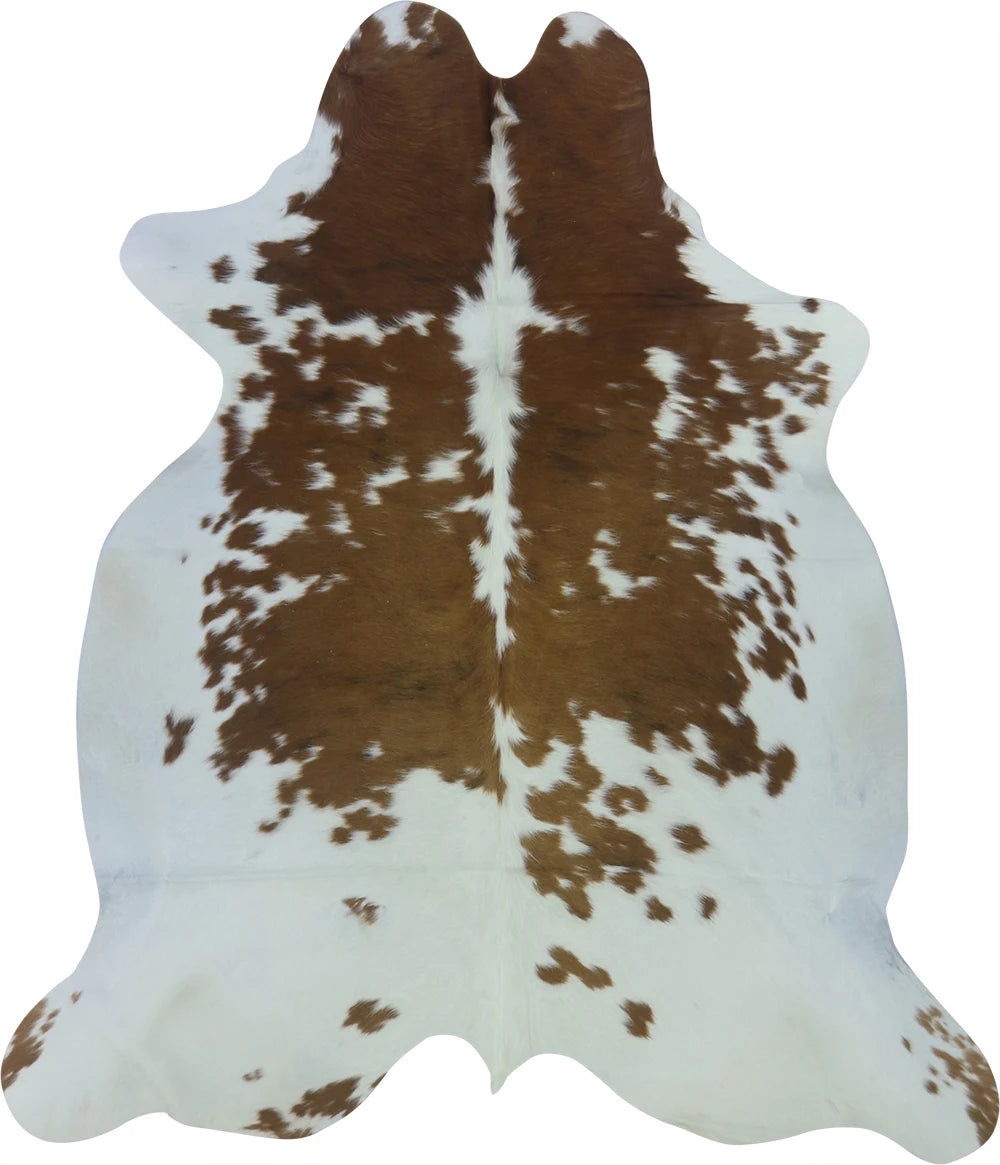 COWHIDE MEDIUM BROWN & WHITE SPECIAL 2.5-3.4M - 200cm 175cm
