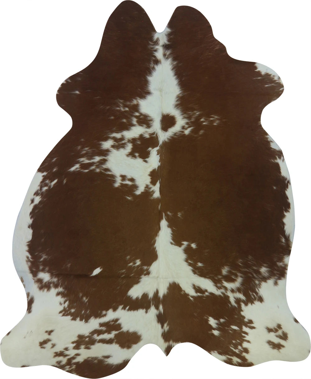 COWHIDE MEDIUM BROWN & WHITE SPECIAL 2.5-3.4M - 199cm 171cm