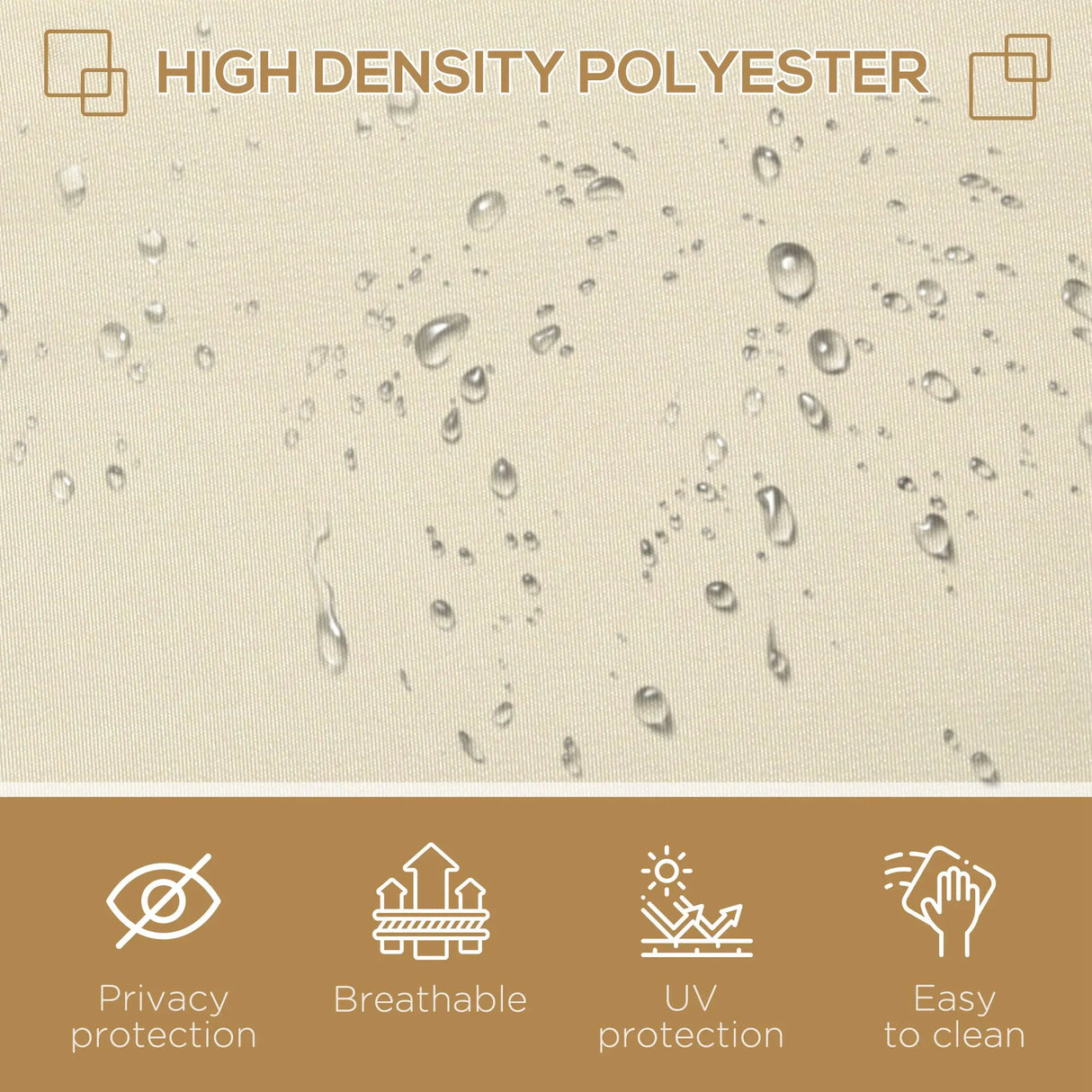 Outsunny Retractable Sun Side Awning Screen Fence Patio Garden Wall Balcony Screening Panel Outdoor Blind Privacy Divider (3x2M, Cream)