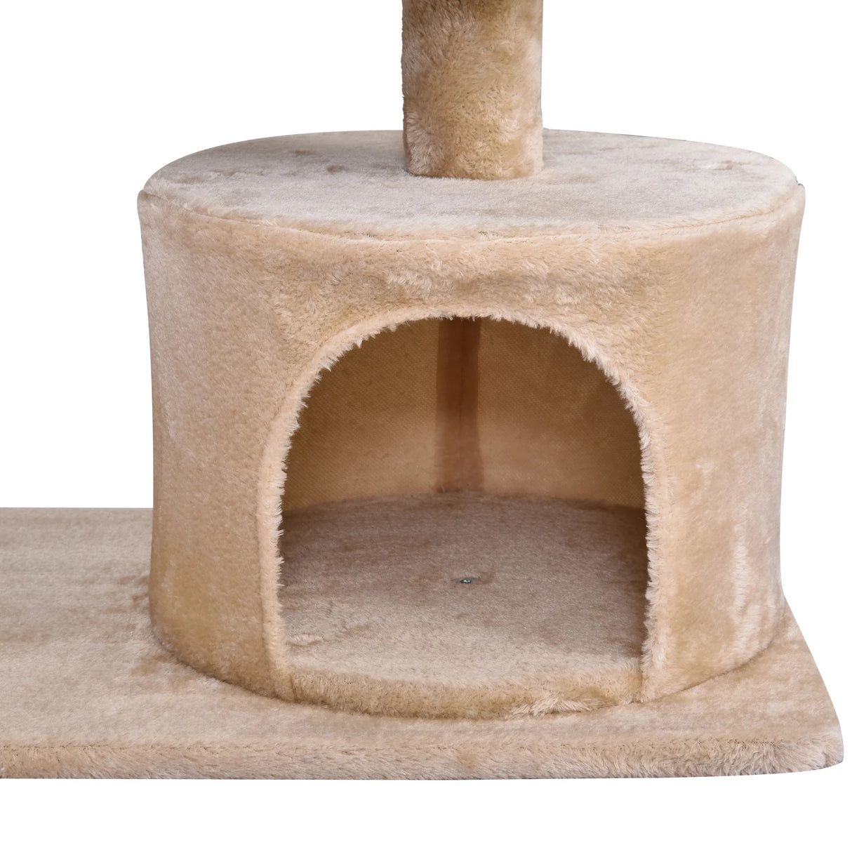 PawHut Cat Tree for Indoor Cats with Scratching Post Climbing Tower Kitty Activity Centre Condo Perch Jumping Platforms Beige 60L x 40W x 81H cm
