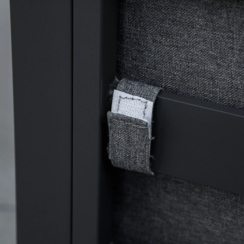 Outsunny Nine-Piece Aluminium Garden Set, with Glass-Top Table - Grey