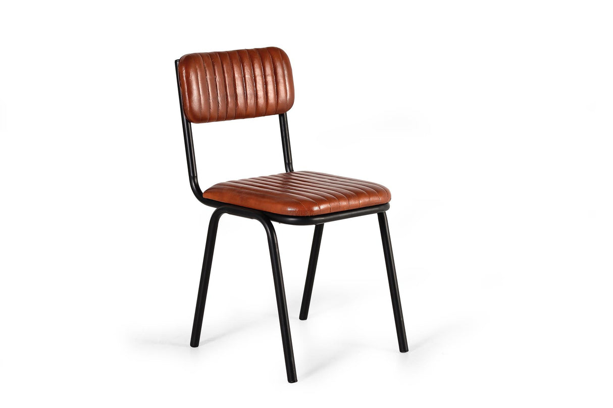 Giner and Colomer Set Of 2 Chairs Made Of Leather And Metal