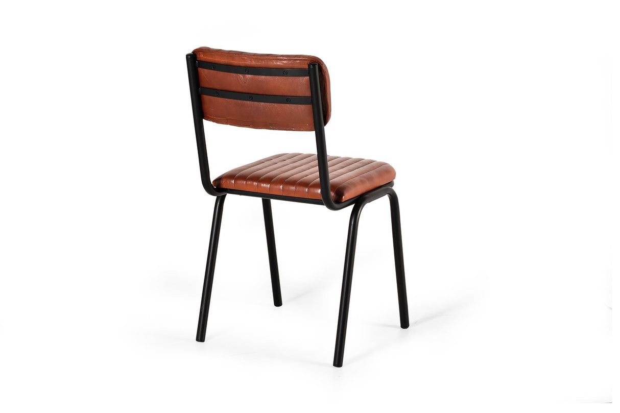 Giner and Colomer Set Of 2 Chairs Made Of Leather And Metal