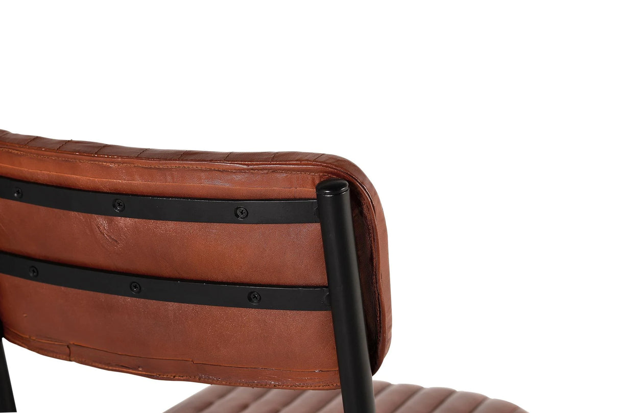 Giner and Colomer Set Of 2 Chairs Made Of Leather And Metal