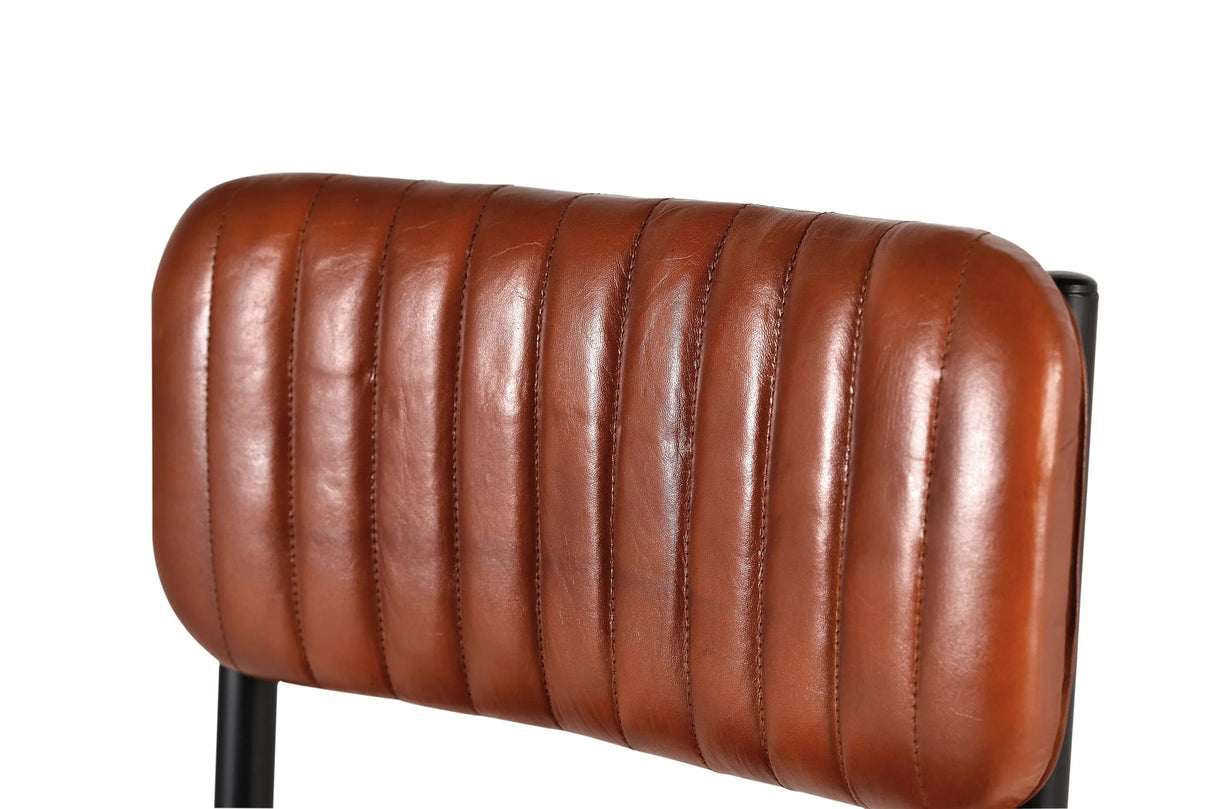 Giner and Colomer Set Of 2 Chairs Made Of Leather And Metal