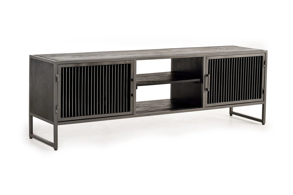 Giner and Colomer - 2-Door Mango Wood & Metal Cabinet