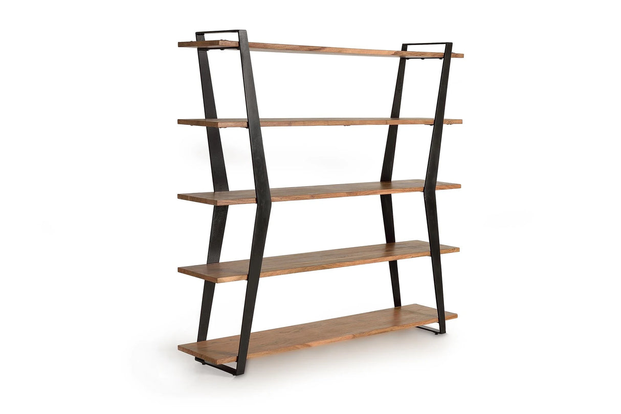 Giner and Colomer - Acacia Wood & Metal Bookcase