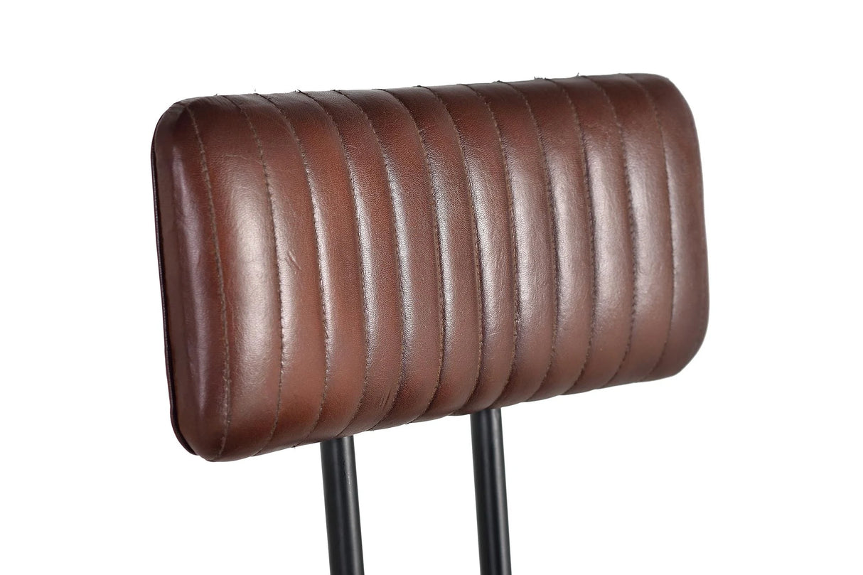Giner and Colomer - Set Of 2 Leather & Metal Stools