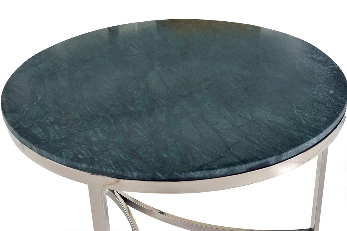 Giner and Colomer - Set Of 2 Stainless Steel & Marble Coffee Tables