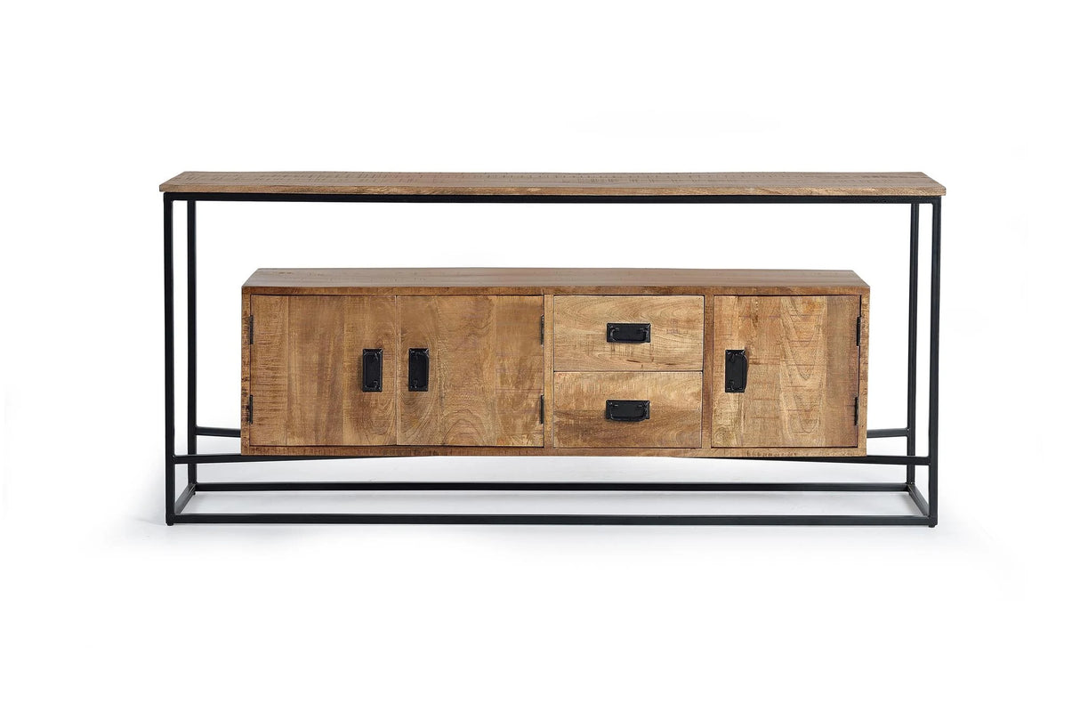 Giner and Colomer - Mango Wood & Metal Sideboard With 3 Doors & 2 Drawers