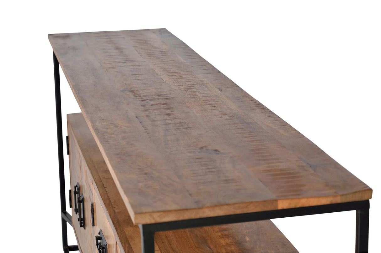 Giner and Colomer - Mango Wood & Metal Sideboard With 3 Doors & 2 Drawers