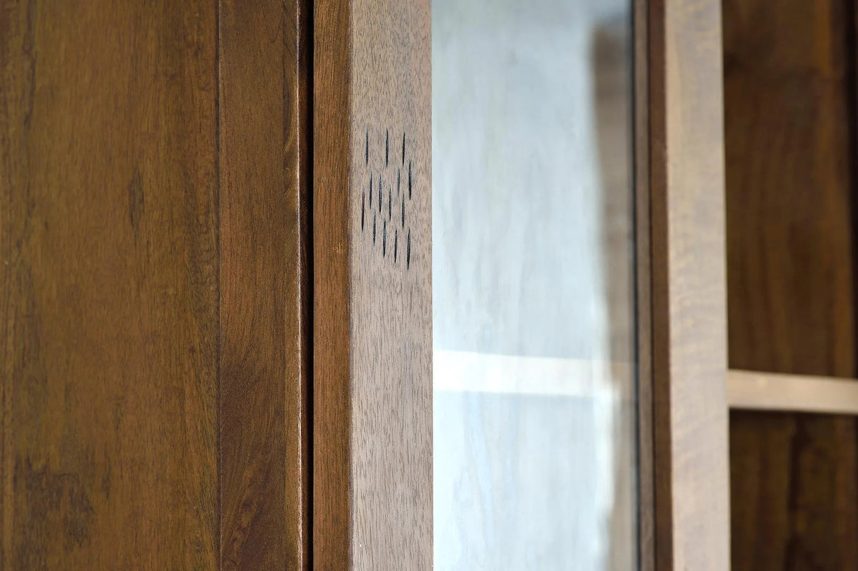 Giner and Colomer - Industrial Mango Wood Pantry With 4 Sliding Doors