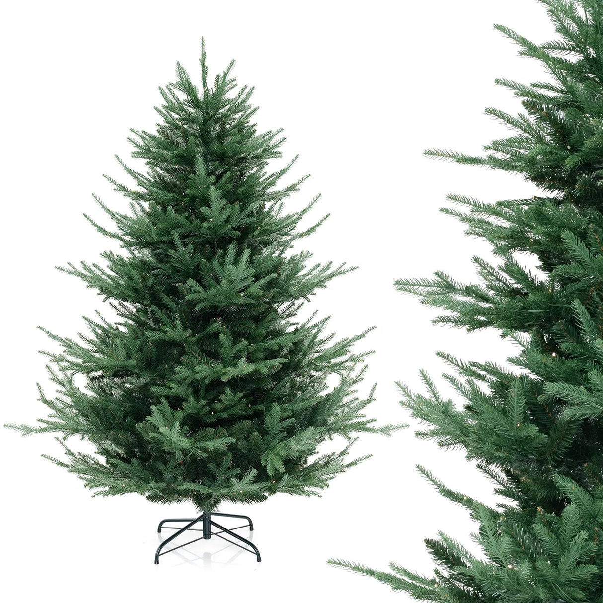 135 cm Artificial Christmas Tree Faux Hinged Xmas Tree with 442 Branch Tips-4.5 FT