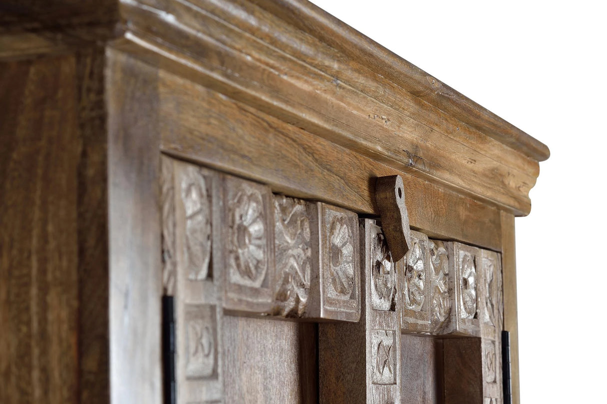 Giner and Colomer - Mango Wood 2-Door Cabinet With Interior Shelves