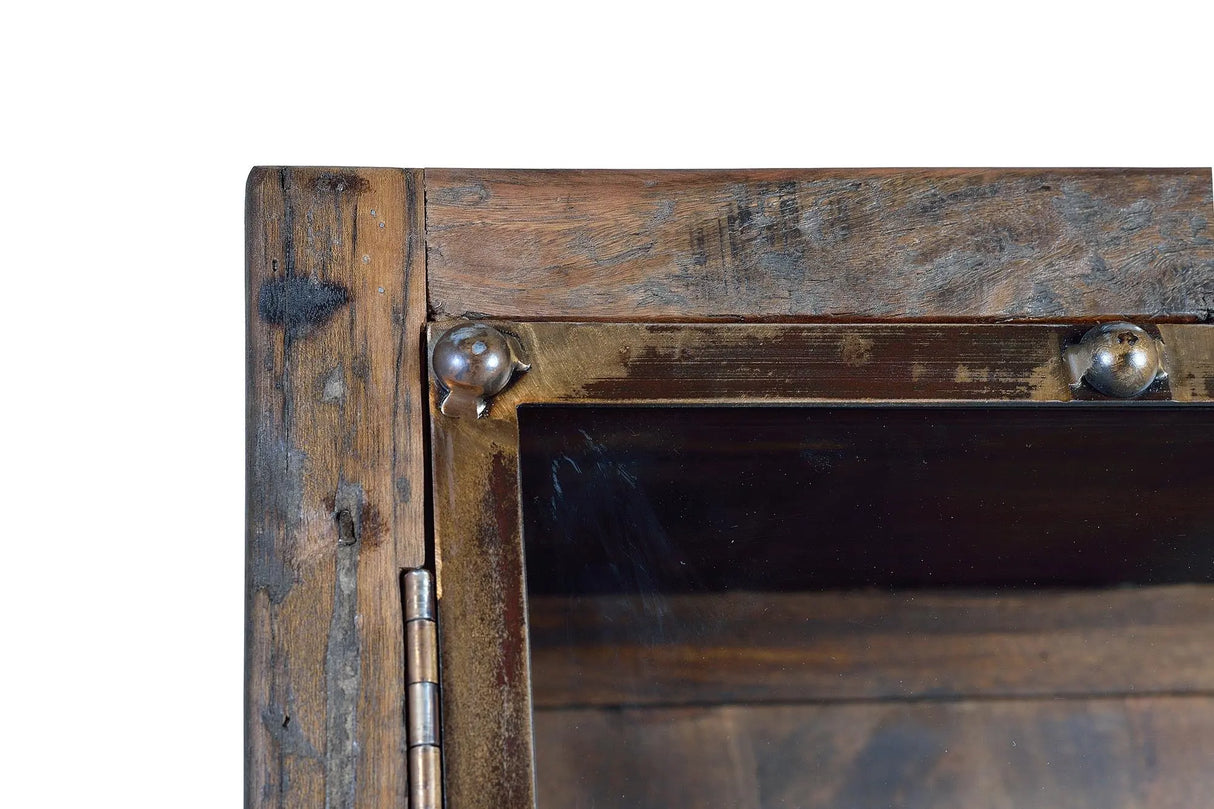 Giner and Colomer - Recovered Railway Sleeper Wood Showcase With 2 Doors