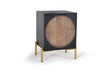 Giner and Colomer - Mango Wood Side Table With Door & Metal Legs