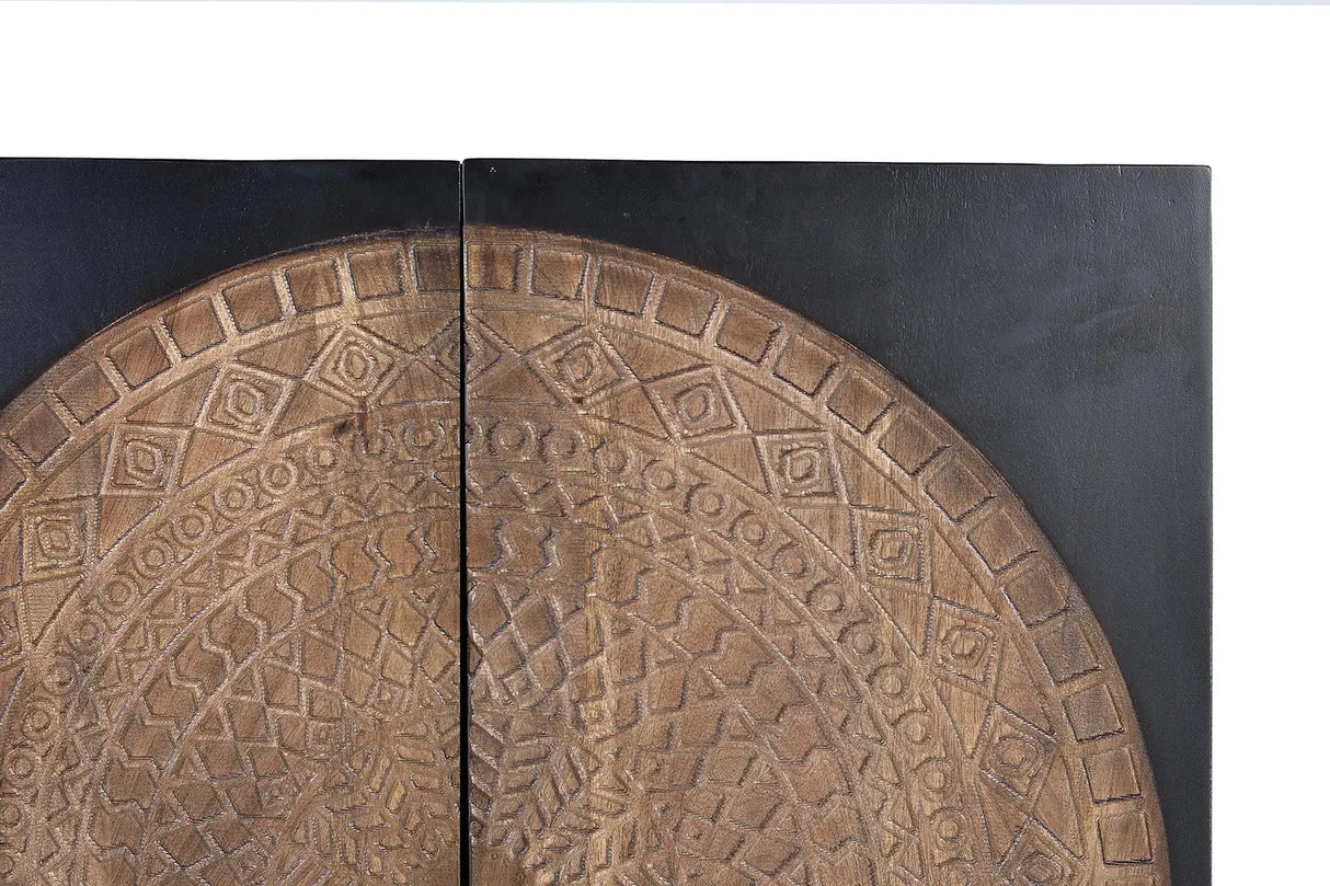 Giner and Colomer - 4-Door Mango Wood Sideboard With Metal Base