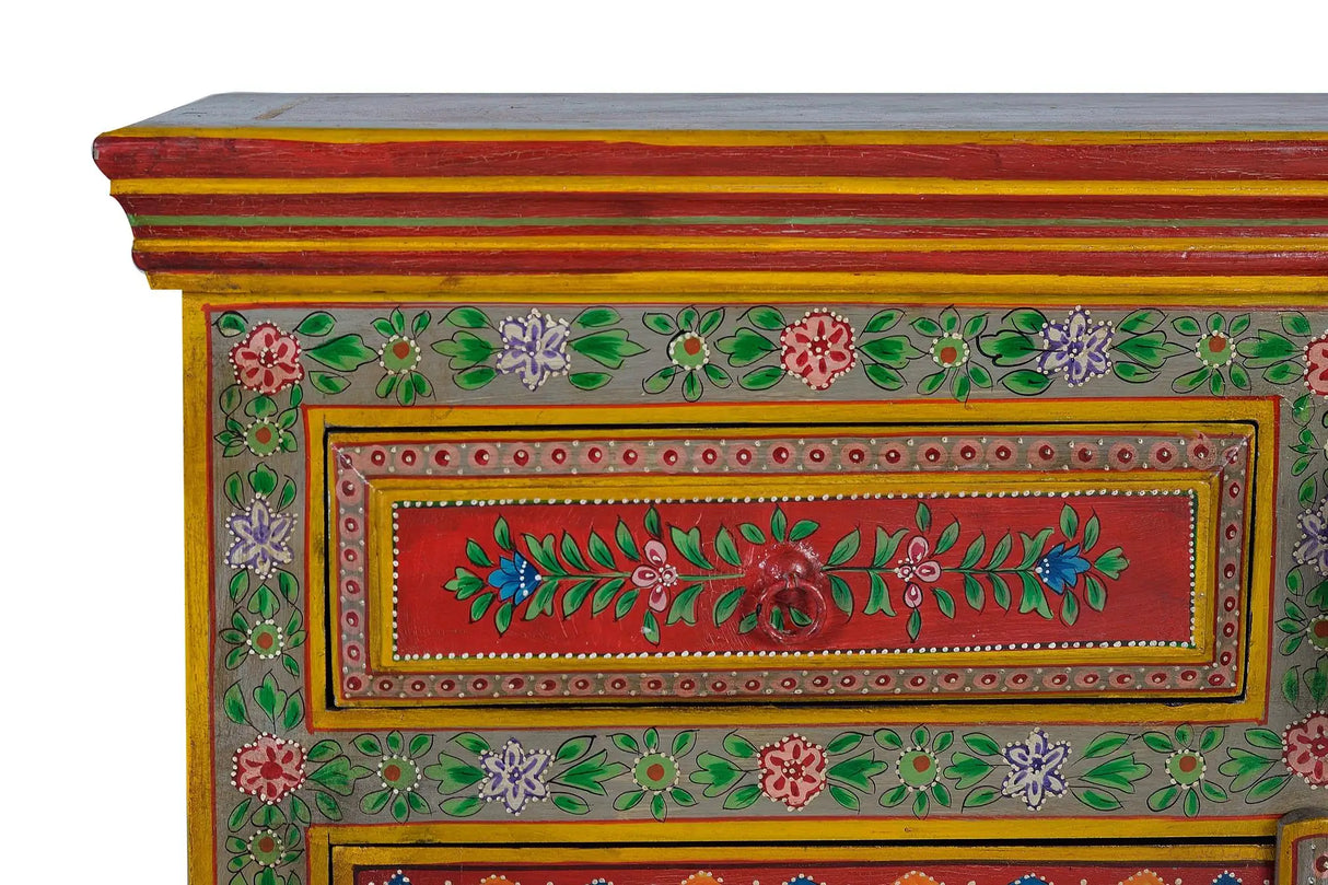 Giner and Colomer - Hand-Painted Mango & MDF Sideboard (3 Drawers, 3 Doors)