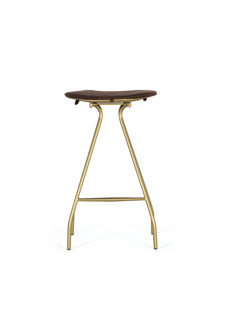 Giner and Colomer - Metal High Stool With Industrial Backrest
