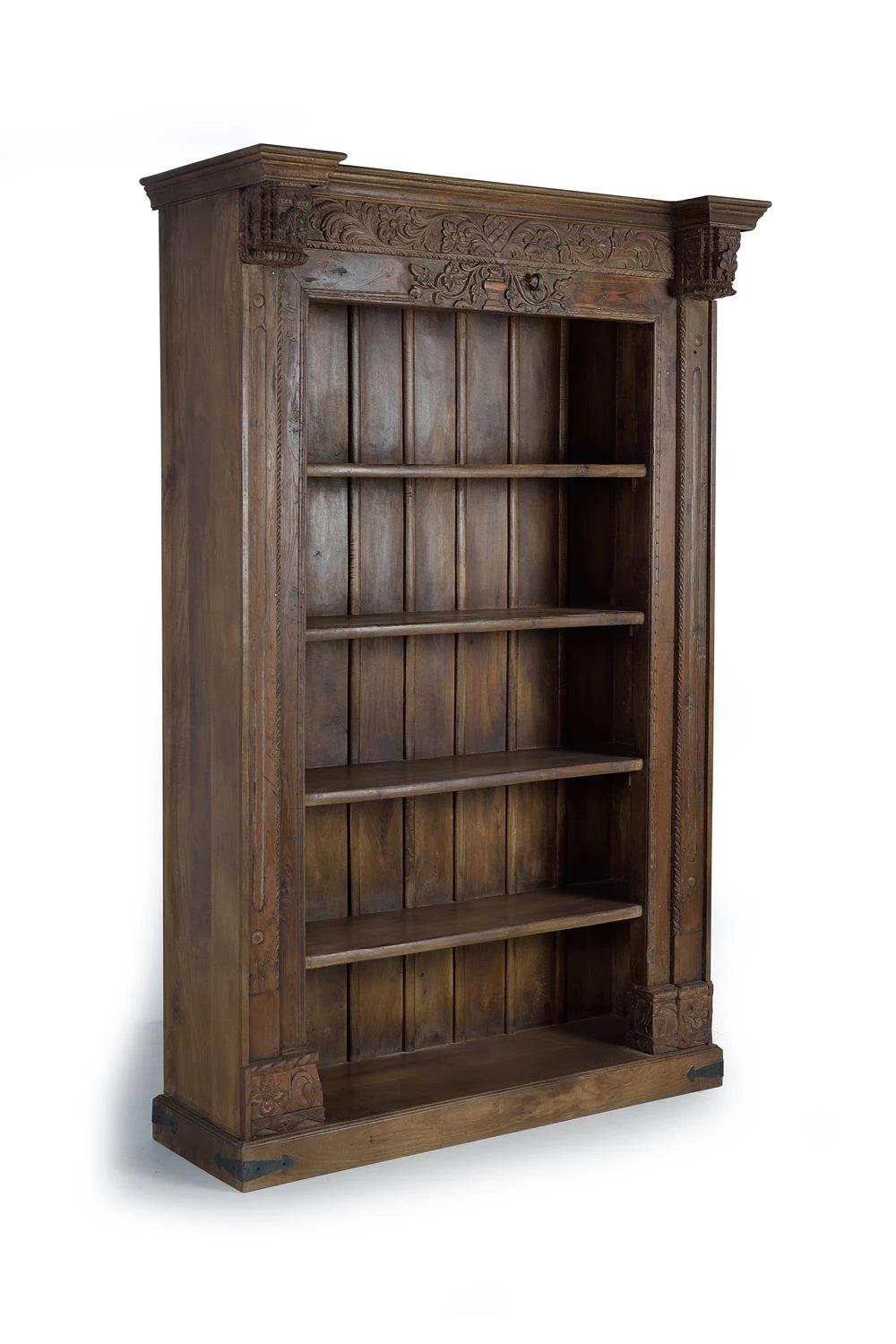 Giner and Colomer - Mango Wood & Recovered Wood Bookcase With 4 Shelves