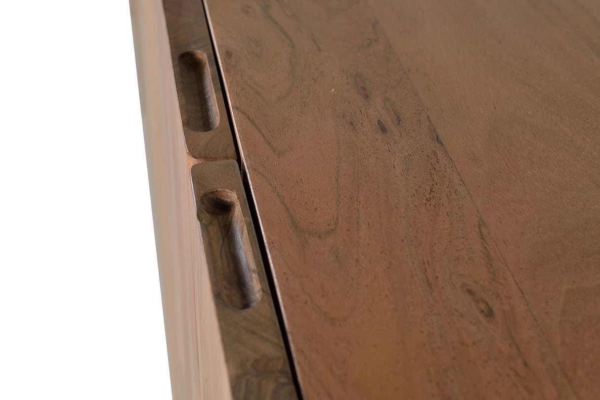 Giner and Colomer - 6-Door Acacia Wood Sideboard With Metal Legs