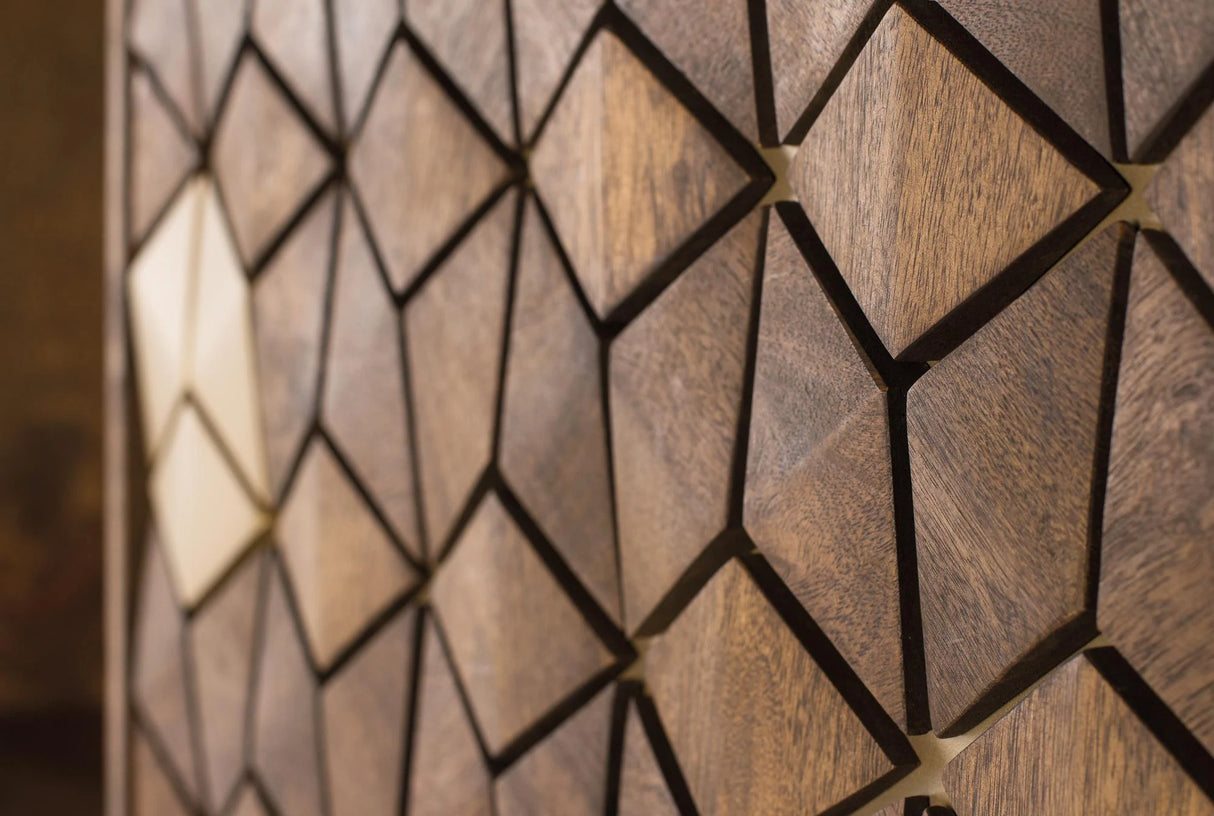 Giner and Colomer - 3-Door Mango Wood & Metal Bookcase