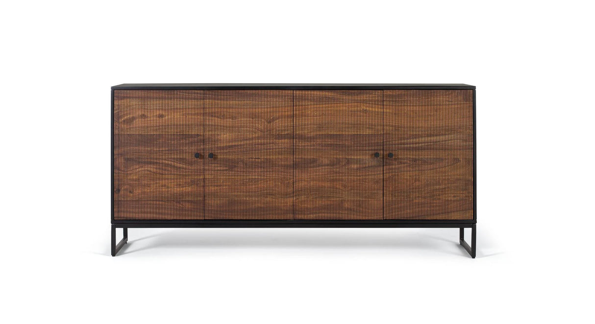 Giner and Colomer - 4-Door Rosewood & Mango Wood Sideboard With Metal Base