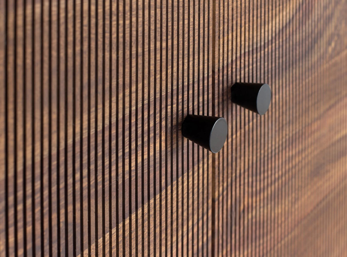 Giner and Colomer - 2-Door Rosewood & Mango Wood Cabinet With Metal Base