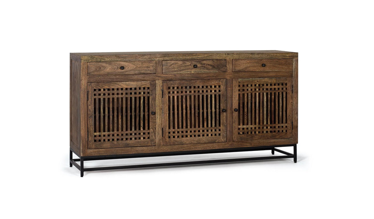 Giner and Colomer - Acacia Wood Sideboard With 3 Doors & 3 Drawers