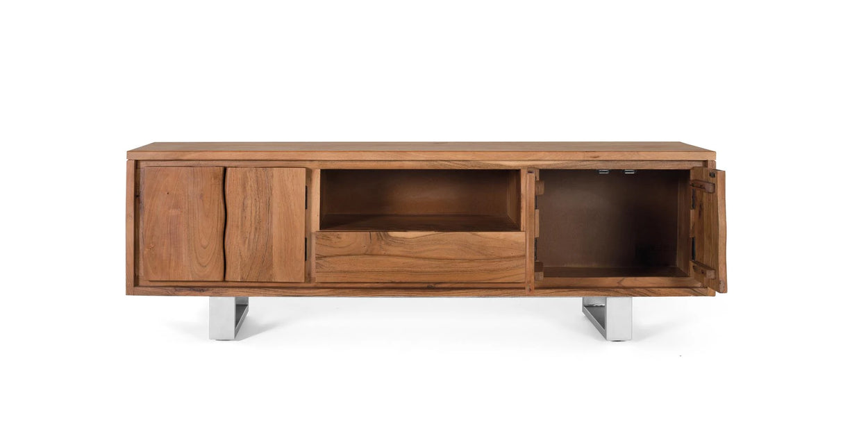 Giner and Colomer - Acacia Wood TV Cabinet With 4 Doors & 1 Drawer