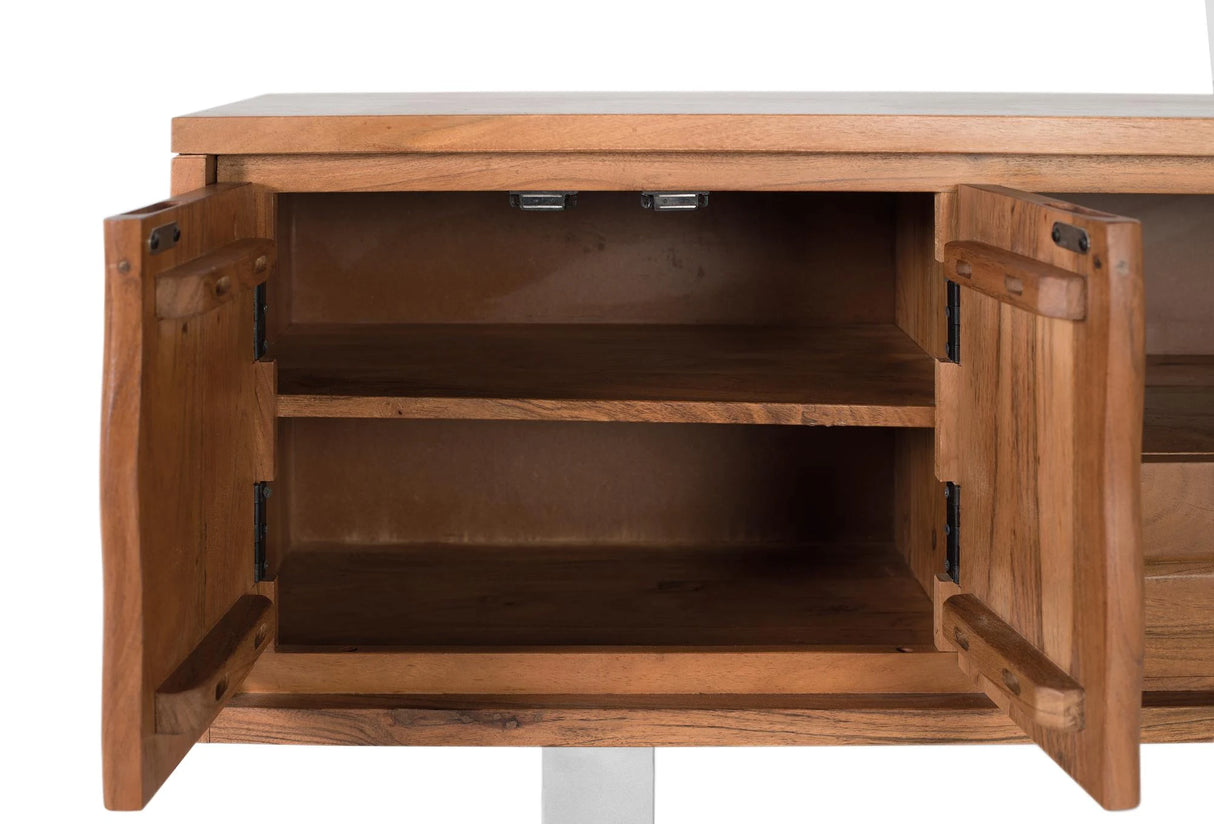 Giner and Colomer - Acacia Wood TV Cabinet With 4 Doors & 1 Drawer